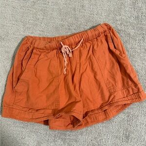 Women's Orange Casual Shorts